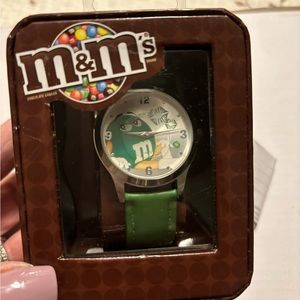 NWT green m&m watch
